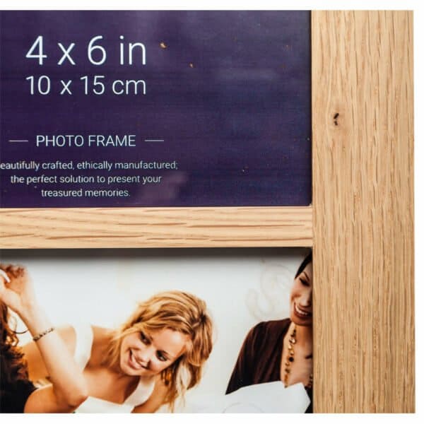 Solid Oak 4 Aperture Photo Frame