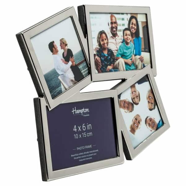 Accent 4 Aperture Silver Photo Frame