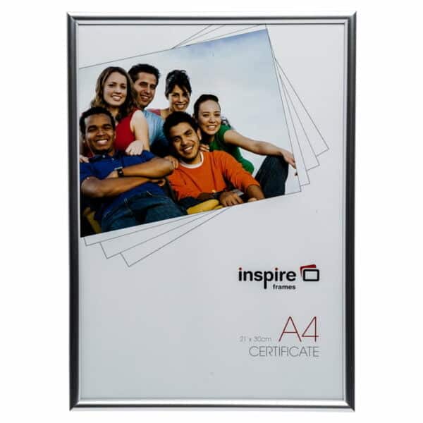 A4 Silver Glass Certificate Frame