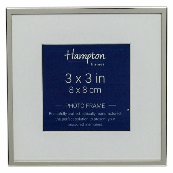 Mayfair 3x3 Narrow Silver Photo Frame With Mount
