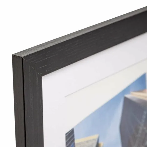 Elegant black multi-photo frame on white background