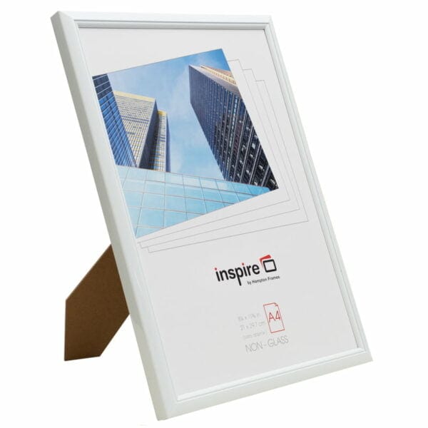 White A4 size photo frame for wall display