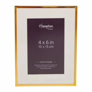Mayfair 4x6 Gold Photo Frame With Mount