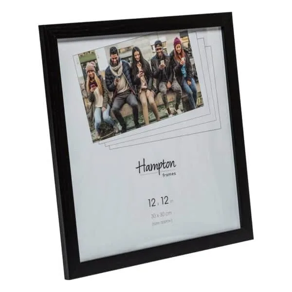 Oxford 12x12 Black Photo Frame