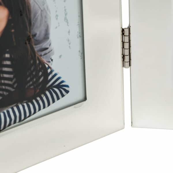 Woburn 4x6 Silver Hinged Double Photo Frame