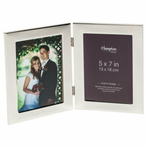 Woburn 5x7 Silver Hinged Double Photo Frame