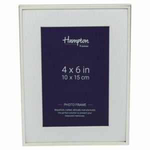 Mayfair 4x6 Narrow Silver Photo Frame With Mount