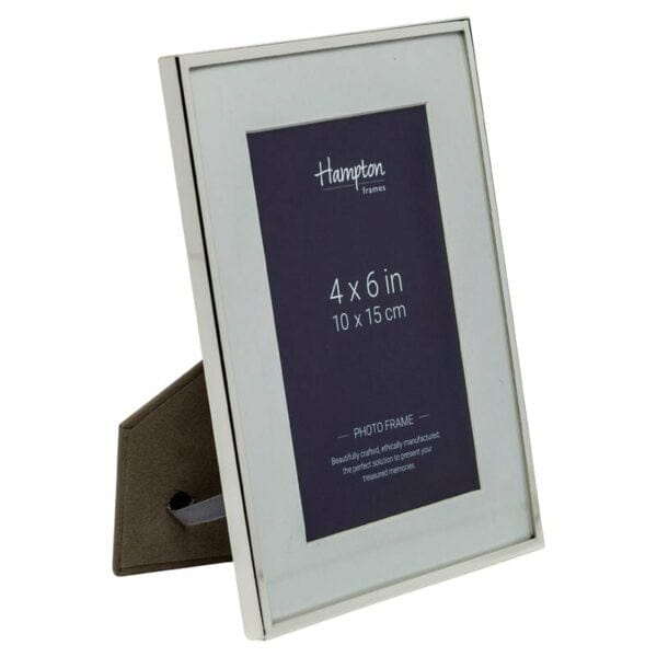 Mayfair 4x6 Narrow Silver Photo Frame With Mount