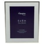 Mayfair 6x8 Narrow Silver Photo Frame With Mount Image