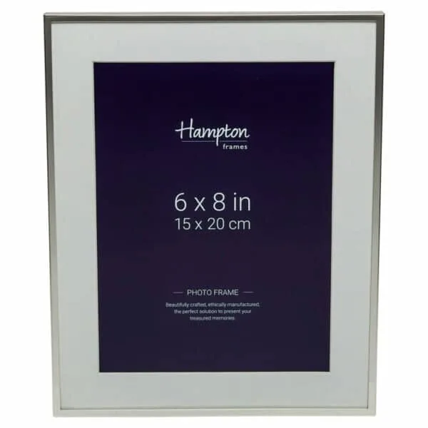 Mayfair 6x8 Narrow Silver Photo Frame With Mount