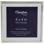 Mayfair 4x4 Narrow Silver Photo Frame With Mount Image