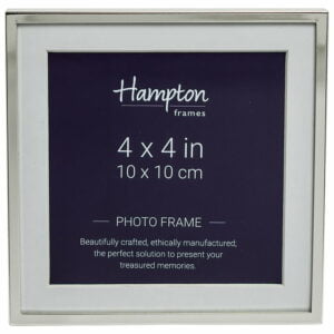 Mayfair 4x4 Narrow Silver Photo Frame With Mount