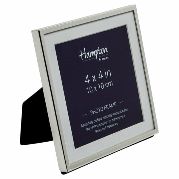 Mayfair 4x4 Narrow Silver Photo Frame With Mount
