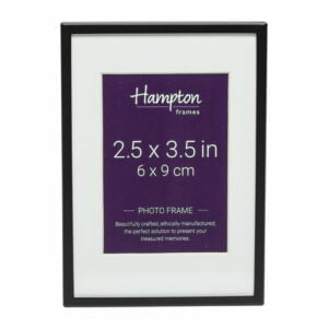 Madrid 2.5x3.5 Thin Black Photo Frame With Mount