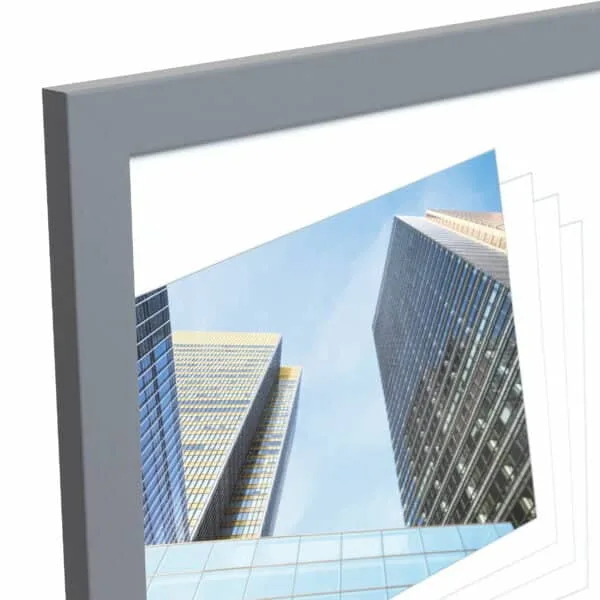Zurich A4 Solid Grey Certificate Frame - Image 3