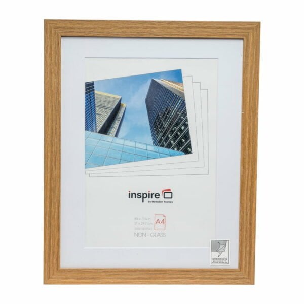 Columbia A4 Oak Certificate Frame With Mount
