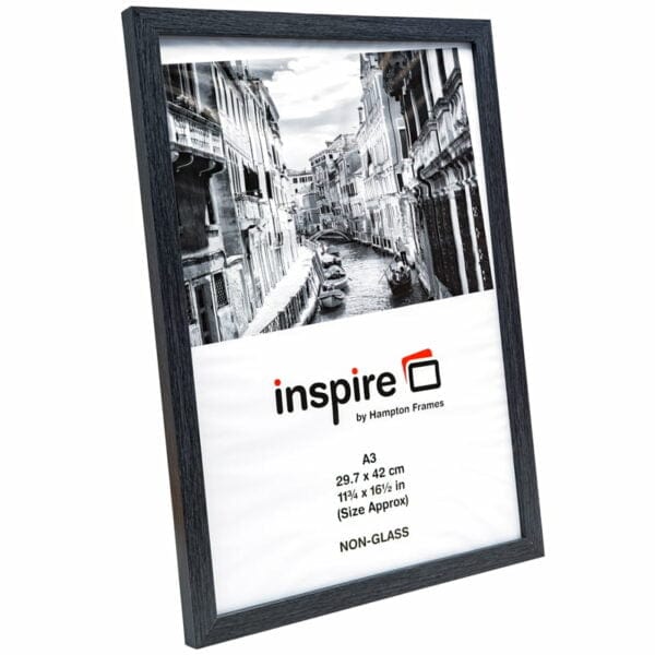 Grey wooden photo frame with a stand from Photo-Frames UK