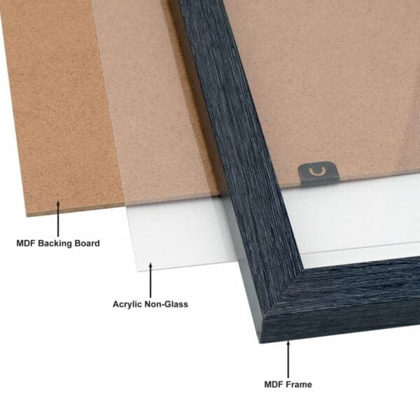 Grey wooden A3 picture frame from Photo-Frames UK