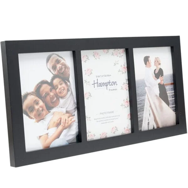 Gallery 5x7 Triple Black Photo Frame