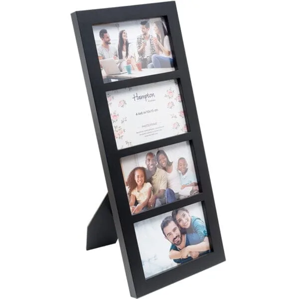 Gallery 4 Aperture Black Photo Frame