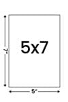 5x7 photo frame dimension diagram