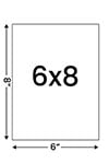 Diagram for 6x8 photo frame measurements