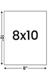 8x10 inch photo frame dimension diagram