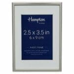 Mayfair 2.5x3.5 Narrow Silver Photo Frame With Mount Image