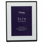 Madrid 5x7 Thin Black Photo Frame With Mount Image