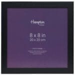 OXFORD Black 8x8 (20x20cm) Square Photo Picture Frame Image