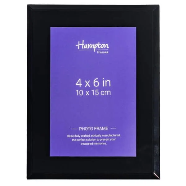 Hampton black photo frame, 4x6 inches size