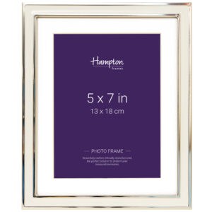 Hampton silver photo frame, 5x7 inches, 13x18 cm