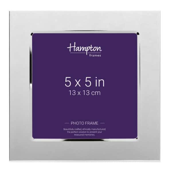 Hampton silver photo frame, 5x5 inches packaging