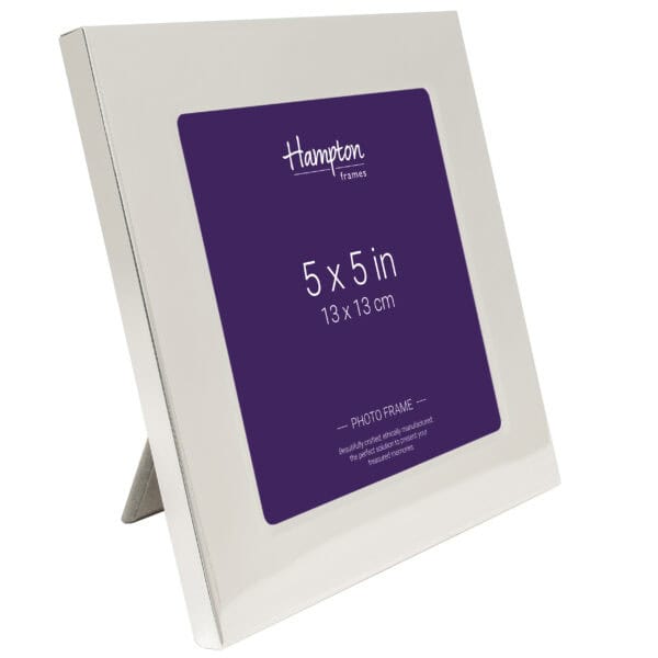 Hampton 5x5 inch silver photo frame