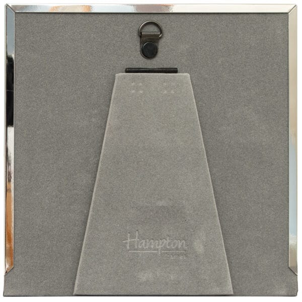 Grey clipboard with metallic clip and logo