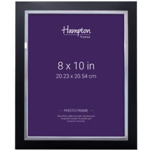 Hampton photo frame, 8x10 inches, black border.