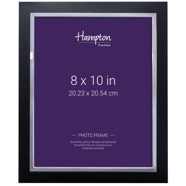 Hampton photo frame, 8x10 inches, black border.