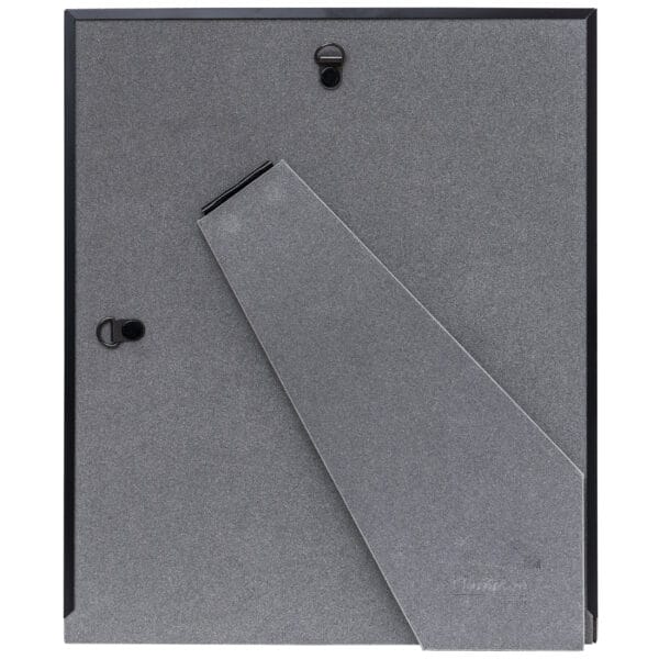 Back view of a photo frame stand.