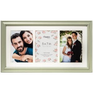Triple photo frame with floral design