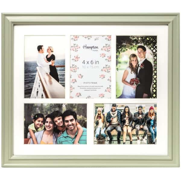Collage photo frame with family and friends pictures.