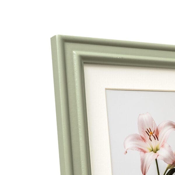 Framed picture of a pink flower.