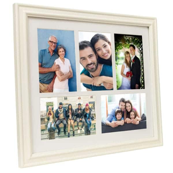 Collage of five family and friends photographs.