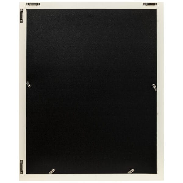 Back view of large black photo frame