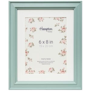 Green 6x8 photo frame with floral design