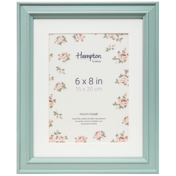 Green 6x8 photo frame with floral design