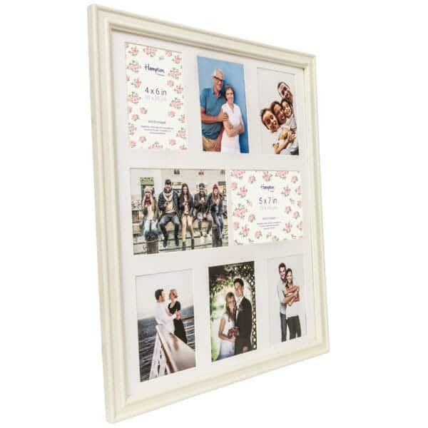 Collage photo frame with family and couple pictures.