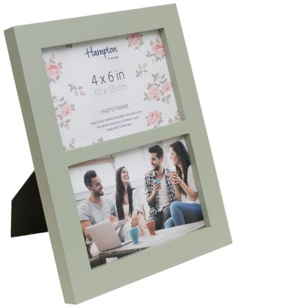 Photo frame with floral design and friends' image