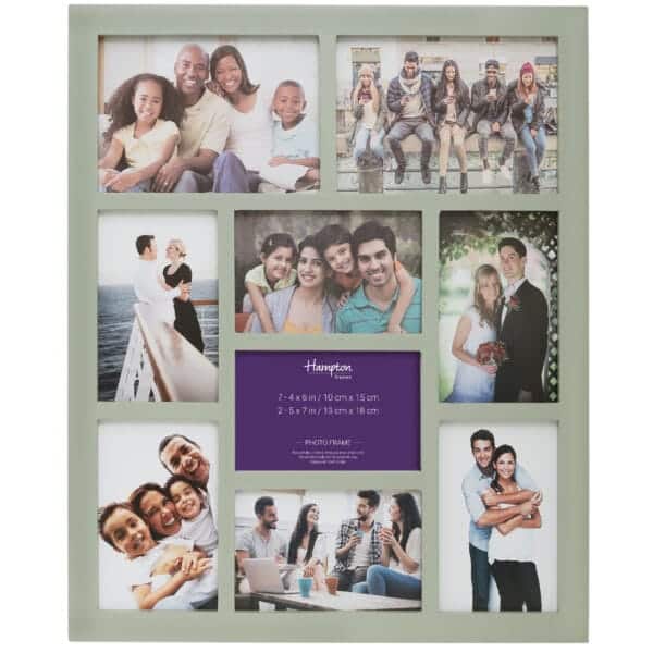 Collage photo frame displaying various family moments.