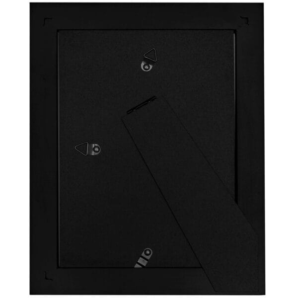 Back of empty black picture frame