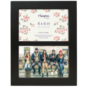 Black 4x6 inch Hampton photo frame